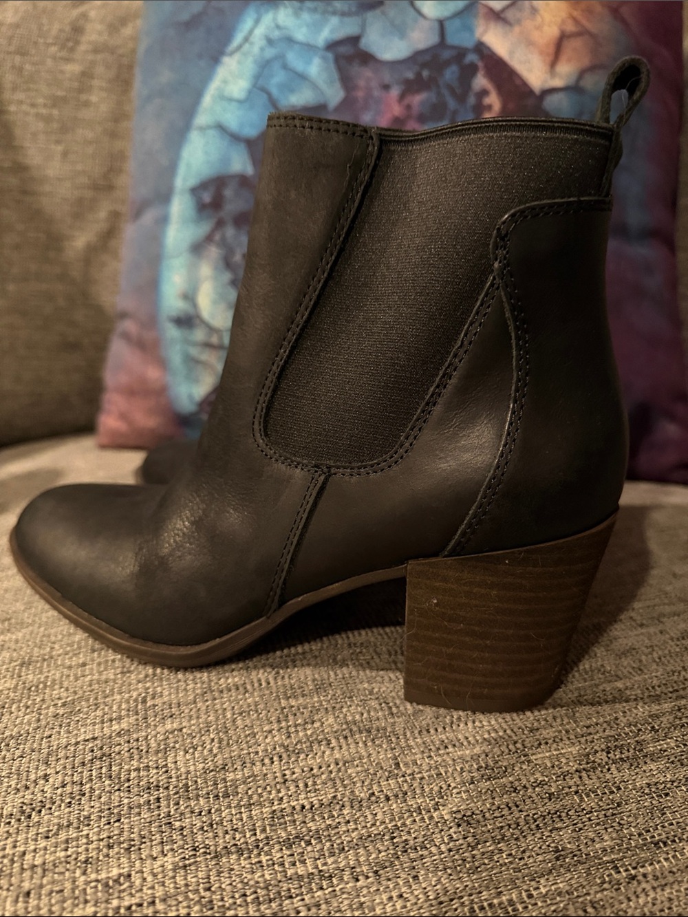 Lucky Brand Black Women's Leather Ankle Boot - NEW 6.5